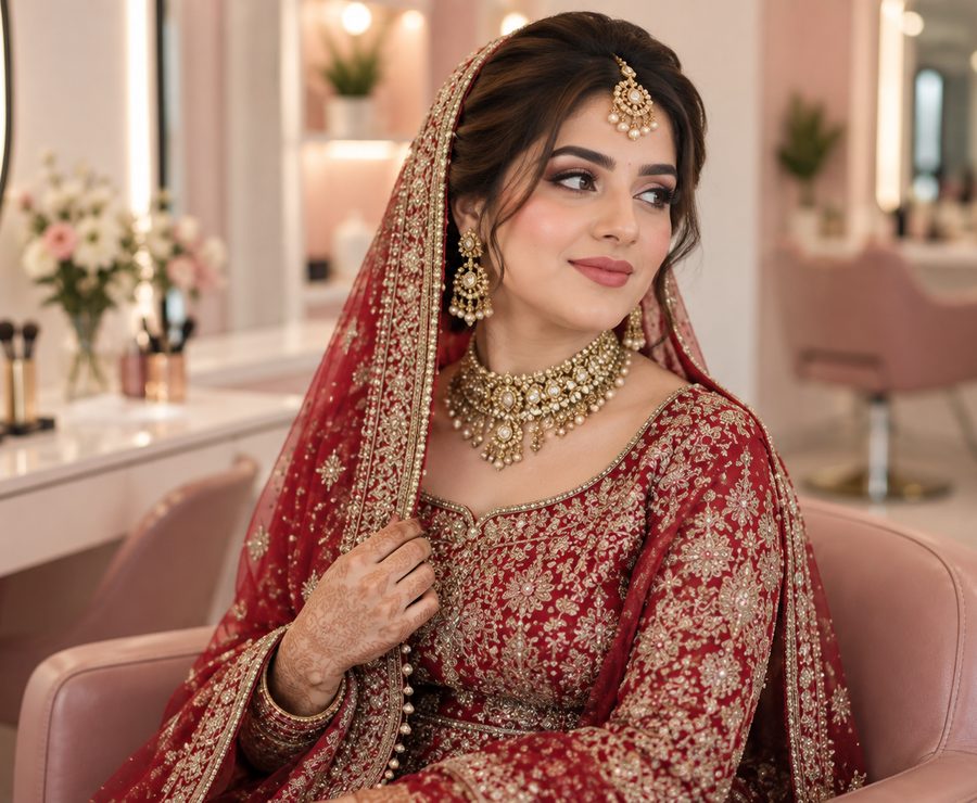 Bridal makeup artist in Peshawar at Derma Glow