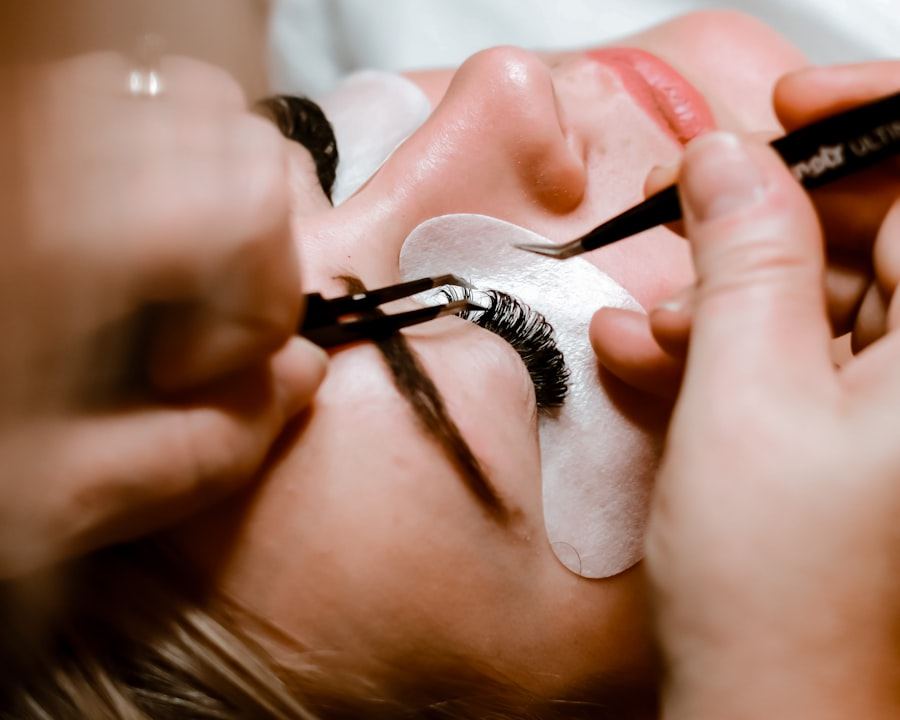 Brows and microblading in Peshawar, one extension isolated onto one natural lash, Derma Glow Makeup Studio