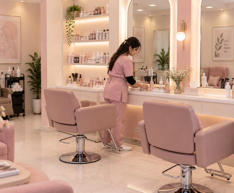 Nail salon in Peshawar, the Makeup Studio, second floor of Uhad Tower, Derma Glow Makeup Studio