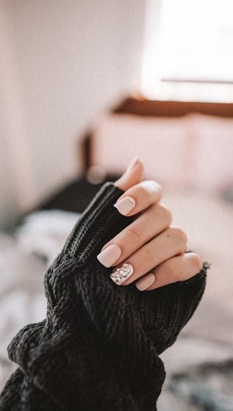 Finished nails at Derma Glow Makeup Studio, Peshawar