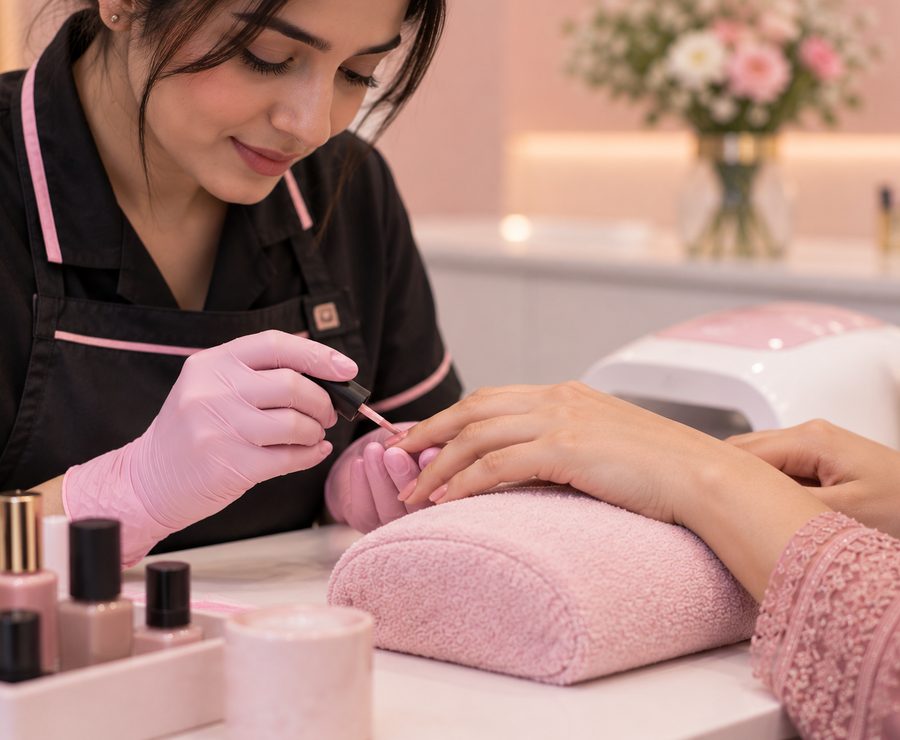 Nail salon in Peshawar, acrylic and gel nail extensions